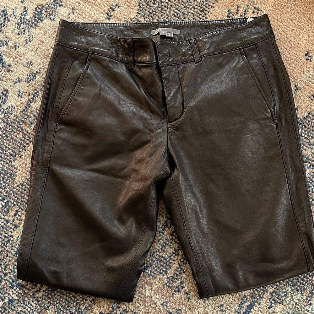 Vince Black Leather Pants